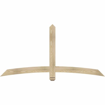 Ekena Millwork Bellingham Rough Sawn Timber Gable Bracket, Douglas Fir, 72"W x 36"H x 2"D x 4"F, 12/12 Pitch GBW072X36X0204BEL00RDF